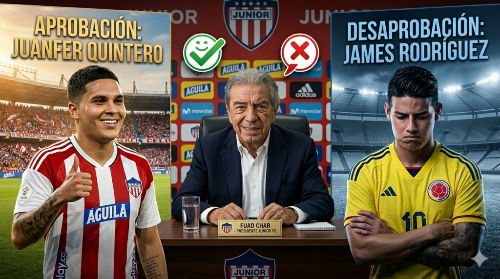 Fuad Char aprueba a Quintero; no quiere a James.